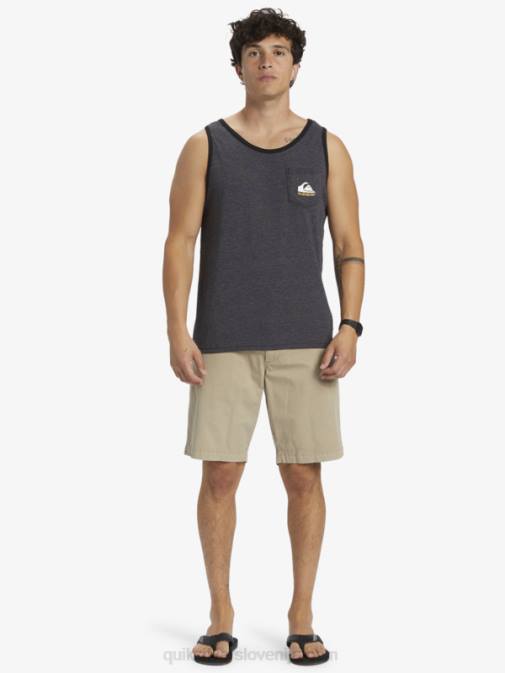 Quiksilver PJ4H555 moški oglje resje omni pocket tank majica s kratkimi rokavi