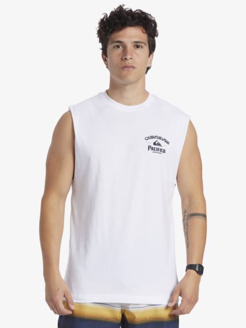 Quiksilver x Pacifico PJ4H3 moški bela ravni strelec tank