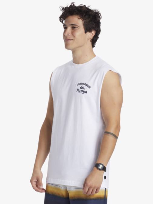 Quiksilver x Pacifico PJ4H3 moški bela ravni strelec tank