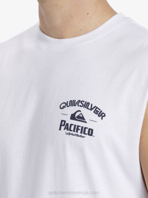 Quiksilver x Pacifico PJ4H3 moški bela ravni strelec tank