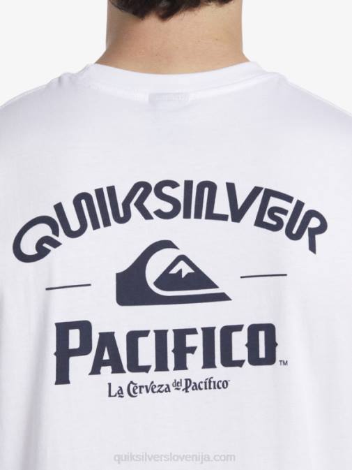 Quiksilver x Pacifico PJ4H3 moški bela ravni strelec tank