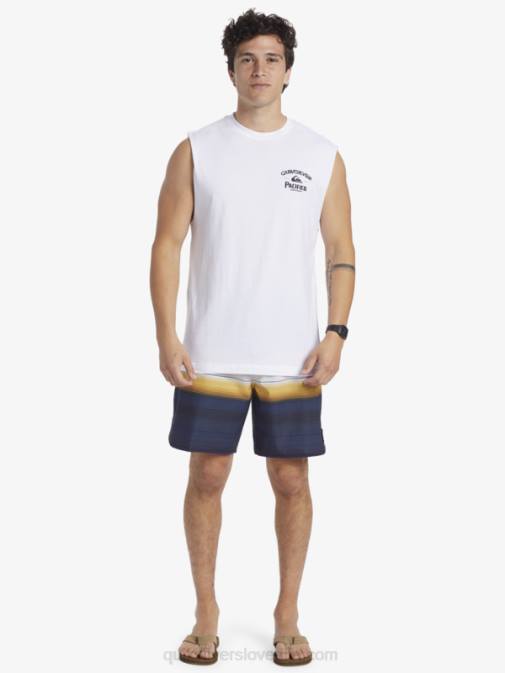 Quiksilver x Pacifico PJ4H3 moški bela ravni strelec tank