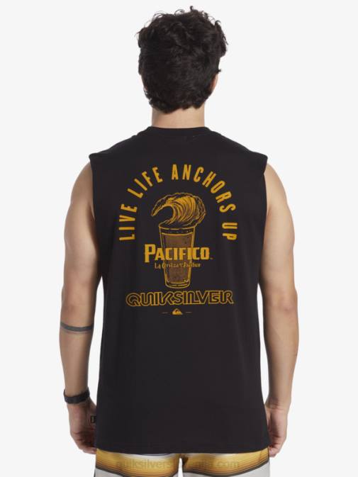 Quiksilver x Pacifico PJ4H4 moški Črna ravni strelec tank