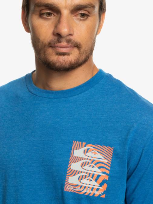 Quiksilver PJ4H1015 moški dihalka modra majica z deformiranimi vzorci