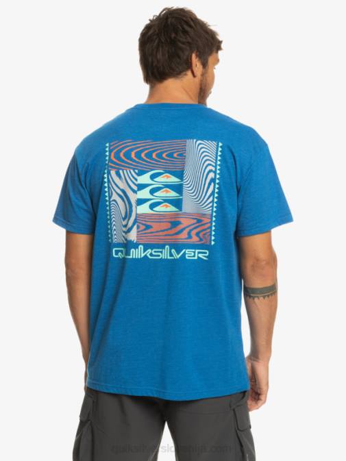 Quiksilver PJ4H1015 moški dihalka modra majica z deformiranimi vzorci