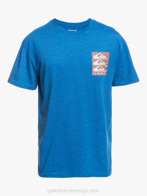 Quiksilver PJ4H1015 moški dihalka modra majica z deformiranimi vzorci
