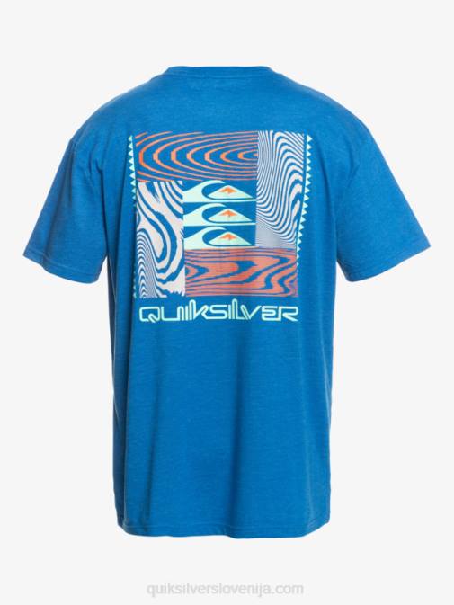 Quiksilver PJ4H1015 moški dihalka modra majica z deformiranimi vzorci
