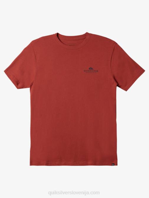 Quiksilver PJ4H1022 moški marsala majica z morsko palmo
