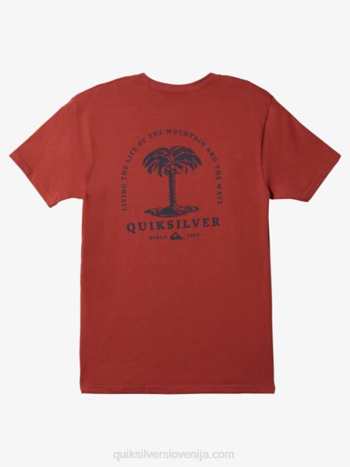 Quiksilver PJ4H1022 moški marsala majica z morsko palmo