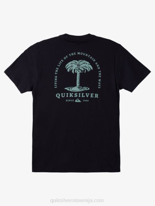 Quiksilver PJ4H1023 moški mornarsko modri blazer majica z morsko palmo