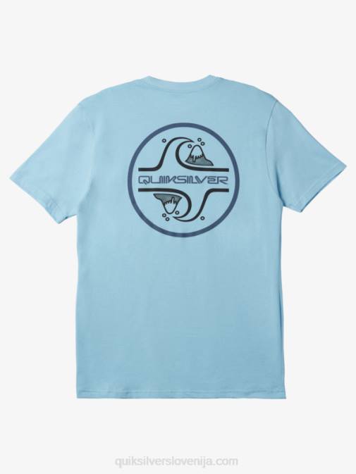 Quiksilver PJ4H1026 moški modro nebo core bubble majica s kratkimi rokavi