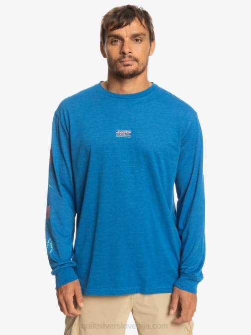 Quiksilver PJ4H1038 moški dihalka modra majica z dolgimi rokavi fragment of nature