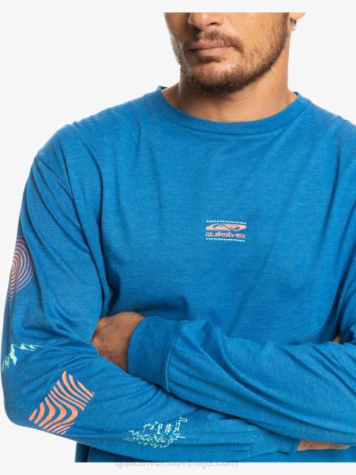Quiksilver PJ4H1038 moški dihalka modra majica z dolgimi rokavi fragment of nature