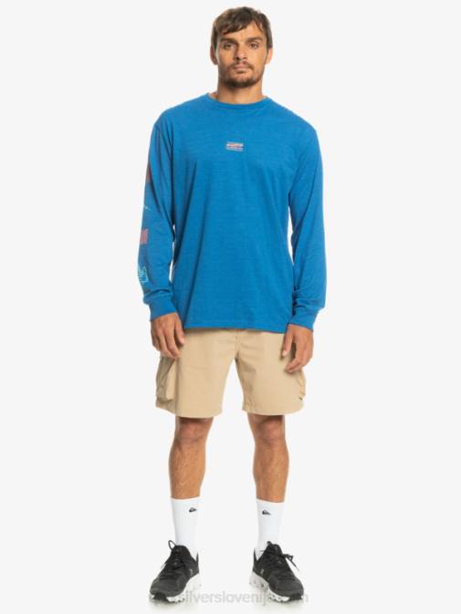 Quiksilver PJ4H1038 moški dihalka modra majica z dolgimi rokavi fragment of nature
