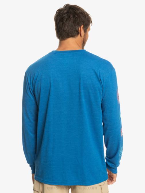 Quiksilver PJ4H1038 moški dihalka modra majica z dolgimi rokavi fragment of nature