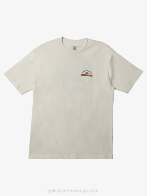 Quiksilver PJ4H1047 moški starinsko bela majica s kratkimi rokavi waterman fins up