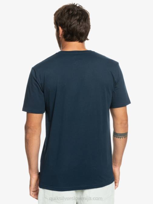 Quiksilver PJ4H1064 moški mornarsko modri blazer žepna majica s črtami surfadelica