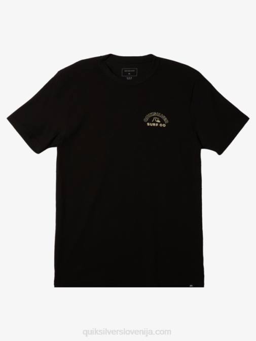 Quiksilver PJ4H106 moški Črna brezčasna vrtljiva majica s kratkimi rokavi