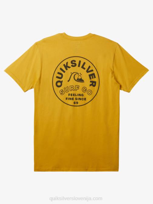 Quiksilver PJ4H108 moški rumenjak rumen brezčasna vrtljiva majica s kratkimi rokavi