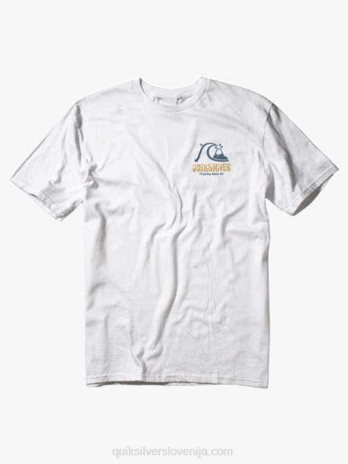 Quiksilver PJ4H1100 moški starinsko bela majica arts in palms