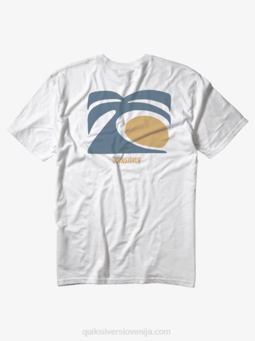 Quiksilver PJ4H1100 moški starinsko bela majica arts in palms