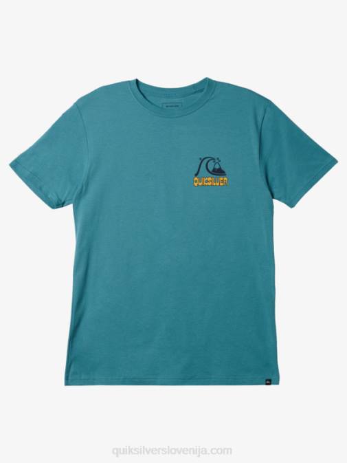 Quiksilver PJ4H1117 moški brittany modra majica rise & shine