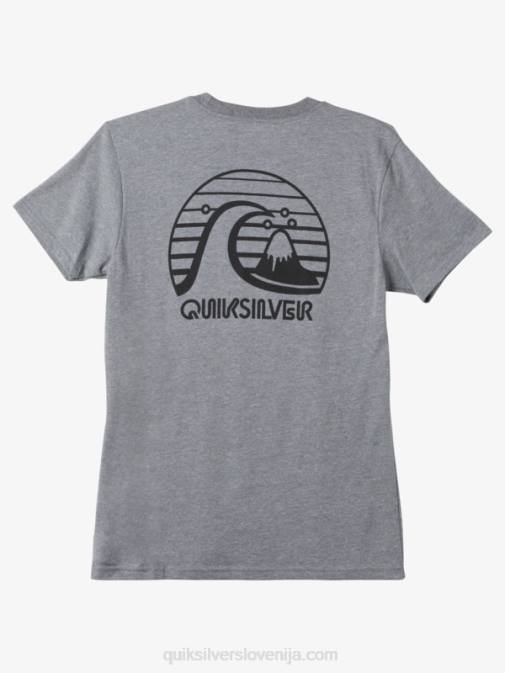 Quiksilver PJ4H1138 moški srednje siva vresa drzna modna majica s kratkimi rokavi