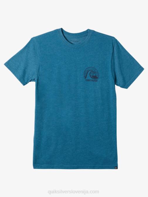 Quiksilver PJ4H1139 moški maroško modro resje drzna modna majica s kratkimi rokavi