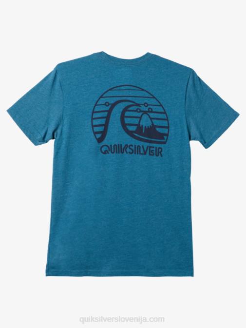 Quiksilver PJ4H1139 moški maroško modro resje drzna modna majica s kratkimi rokavi