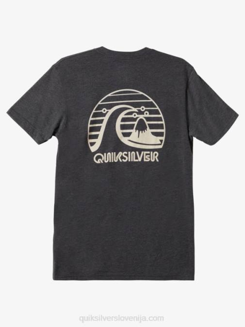 Quiksilver PJ4H1140 moški oglje resje drzna modna majica s kratkimi rokavi