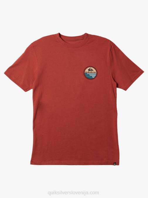 Quiksilver PJ4H1145 moški marsala majica s slikovitim potovanjem