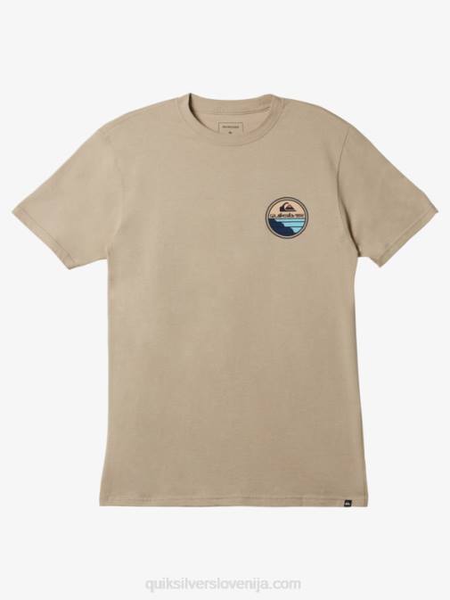Quiksilver PJ4H1146 moški plaza taupe majica s slikovitim potovanjem
