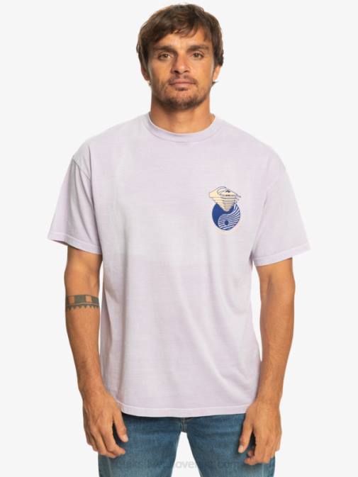 Quiksilver PJ4H1168 moški pastelno lila tam zunaj majica s kratkimi rokavi
