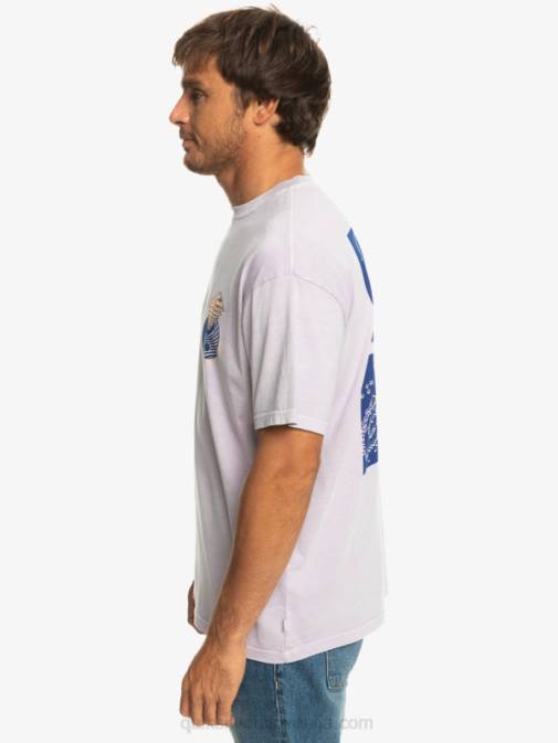 Quiksilver PJ4H1168 moški pastelno lila tam zunaj majica s kratkimi rokavi