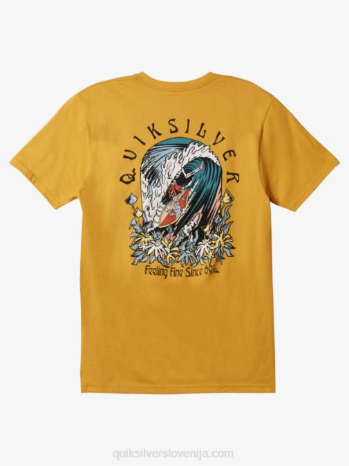 Quiksilver PJ4H1171 moški svetlo zlato originalna majica s sodom