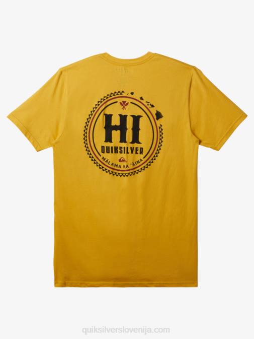Quiksilver PJ4H117 moški rumenjak rumen hawaii survivor majica s kratkimi rokavi