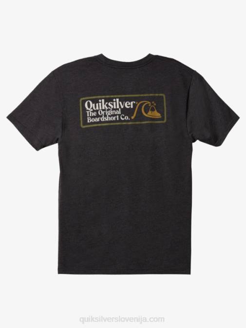 Quiksilver PJ4H1189 moški oglje resje kvadratna modna majica s kratkimi rokavi