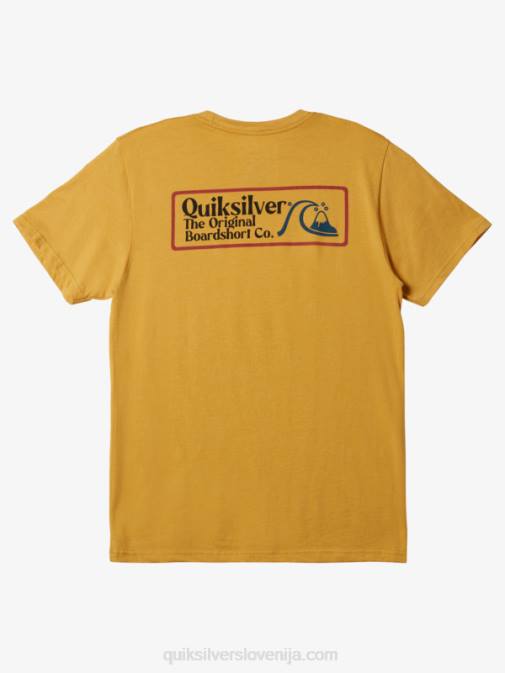 Quiksilver PJ4H1190 moški svetlo zlato vresje kvadratna modna majica s kratkimi rokavi