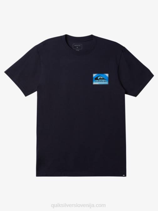 Quiksilver PJ4H1202 moški mornarsko modri blazer barvna majica s kratkimi rokavi