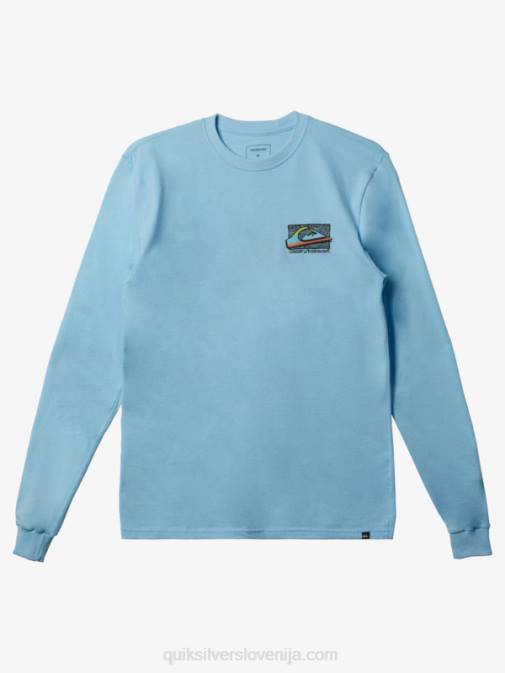 Quiksilver PJ4H1212 moški modro nebo retro fade majica s kratkimi rokavi