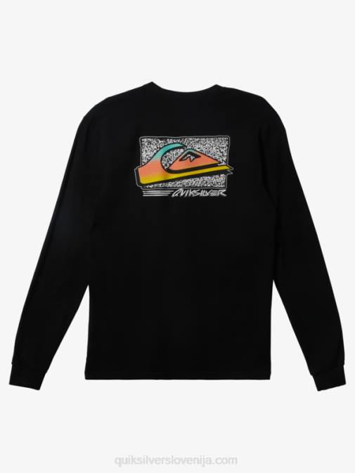 Quiksilver PJ4H1213 moški Črna retro fade majica s kratkimi rokavi
