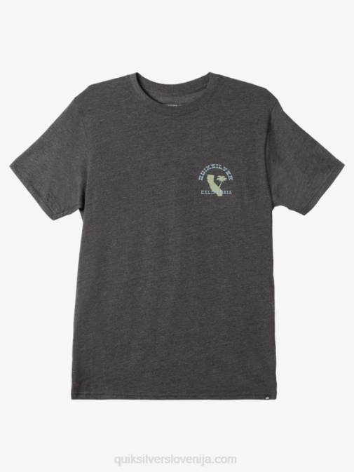 Quiksilver PJ4H1229 moški oglje resje kalifornijska ikonična zahodna majica s kratkimi rokavi