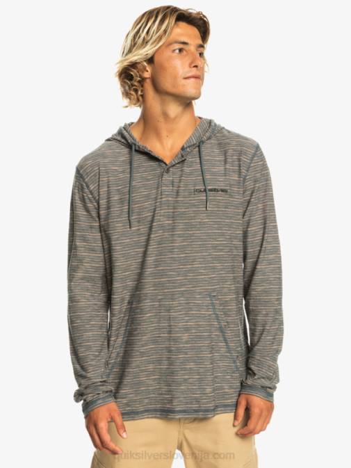 Quiksilver PJ4H1353 moški temni skrilavec kentin kentin majica s kapuco z dolgimi rokavi