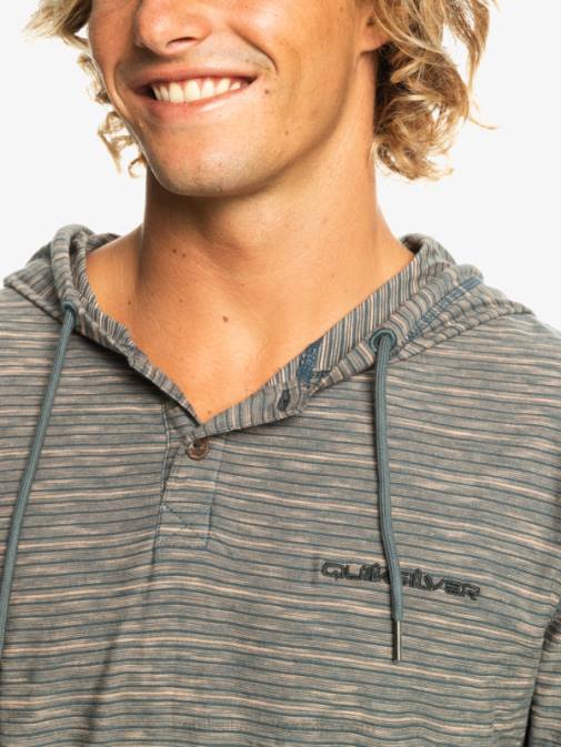 Quiksilver PJ4H1353 moški temni skrilavec kentin kentin majica s kapuco z dolgimi rokavi