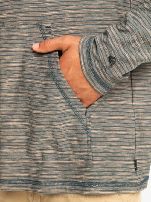 Quiksilver PJ4H1353 moški temni skrilavec kentin kentin majica s kapuco z dolgimi rokavi