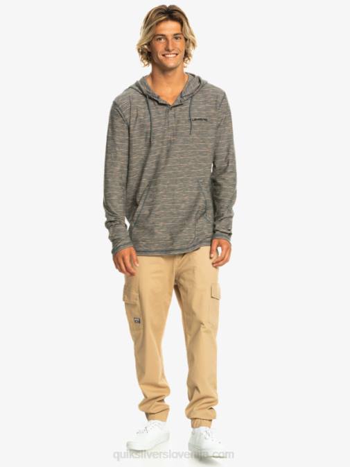Quiksilver PJ4H1353 moški temni skrilavec kentin kentin majica s kapuco z dolgimi rokavi