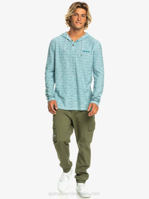 Quiksilver PJ4H1354 moški nebeški kentin kentin majica s kapuco z dolgimi rokavi