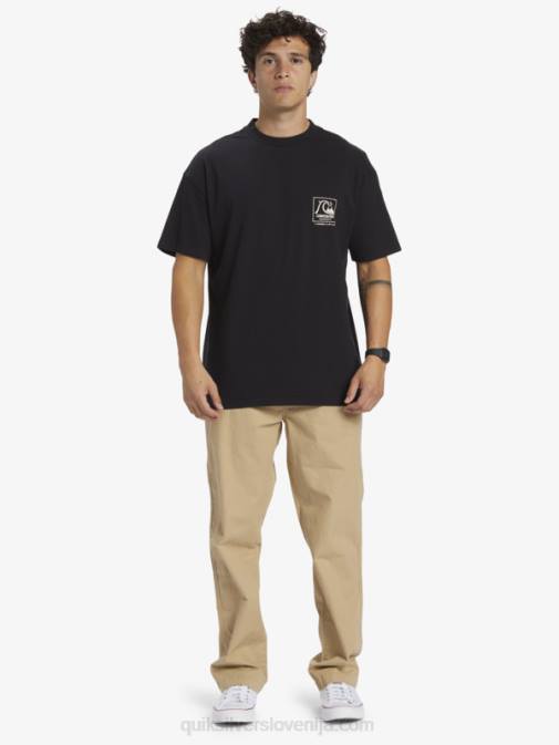 Quiksilver PJ4H1374 moški Črna majica s kratkimi rokavi gregg kaplan iz praznega platna