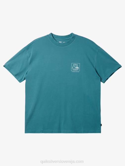 Quiksilver PJ4H1375 moški brittany modra majica s kratkimi rokavi gregg kaplan iz praznega platna