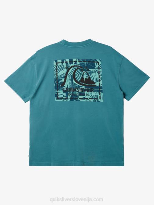 Quiksilver PJ4H1375 moški brittany modra majica s kratkimi rokavi gregg kaplan iz praznega platna